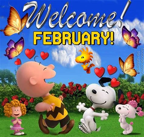 Welcome February Snoopy Love Snoopy Funny Peanuts Charlie Brown Snoopy