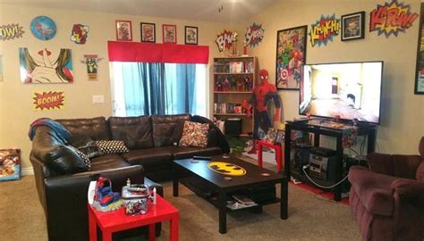 Nerdy Home Decor Another Shot Of Updated Superhero Living Room Nerdy