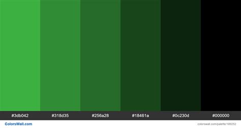 Shades Of Green Colors Palette Colorswall