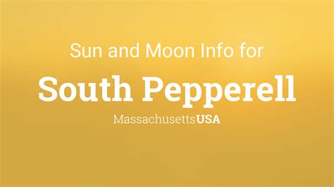 Sun And Moon Times Today South Pepperell Massachusetts Usa