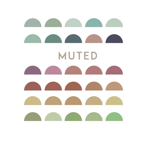 Muted Procreate Swatch Color Palette 30 Muted Color Tones Etsy