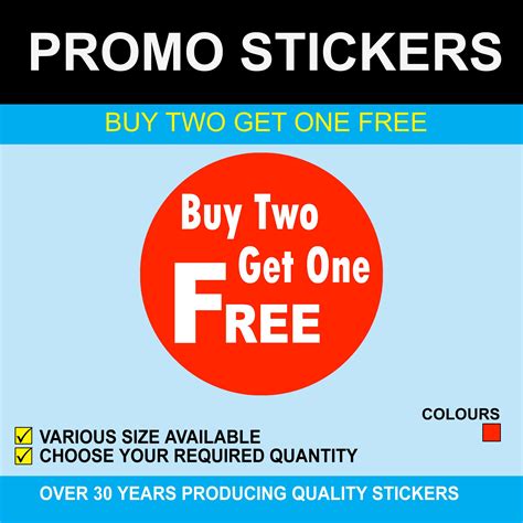 Buy Two Get One Free Stickers Available In 2 Sizes Etsy