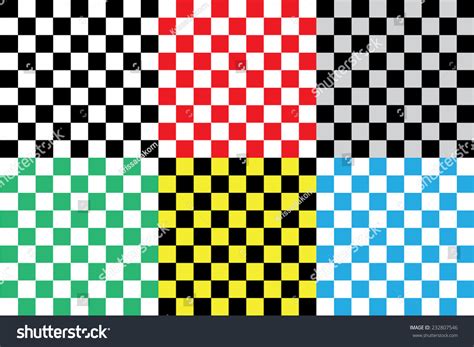 Set Background Patterns Colorful Vector Checkerboard Stock Vector