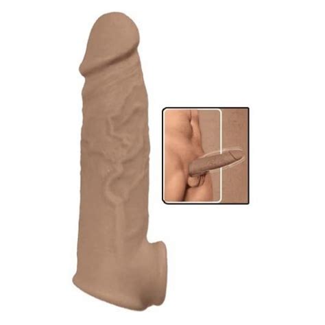 Natural Realskin Vibrating Penis Xtender Brown Sex Toys Adult