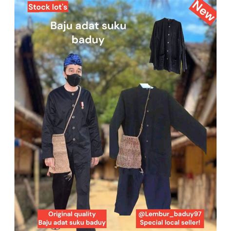 Jual Baju Adat Baduy Baju Pangsi Khas Suku Baduy Satu Set Setel