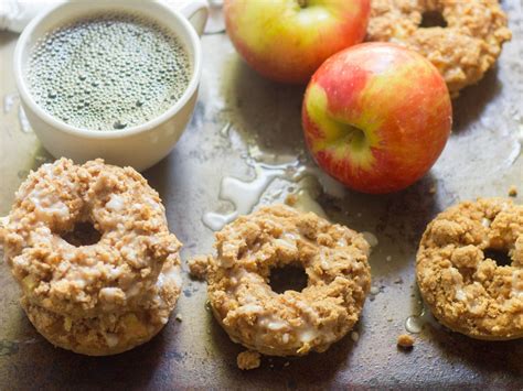 These Vegan Apple Crumble Doughnuts Are Made With A Spiced Batter