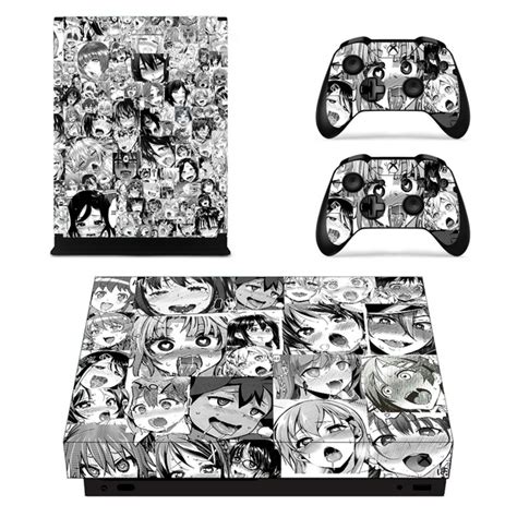 Xbox One X Console Controllers Skin Set Anime Funny Girls Ahegao Vinyl