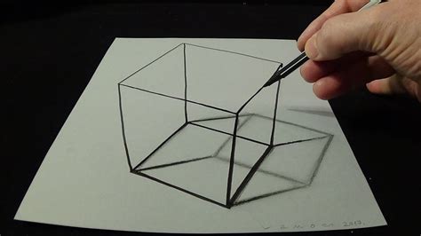One of the greatest artists that draws 3d illusions with chalk on pavement is definitely julian beever. 3D Drawing a Simple Cube - No Time Lapse - How to Draw 3D Cube