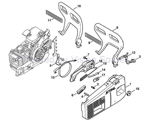 Stihl Ms 200 Chainsaw Ms200z Parts Diagram Chain Sprocket Cover