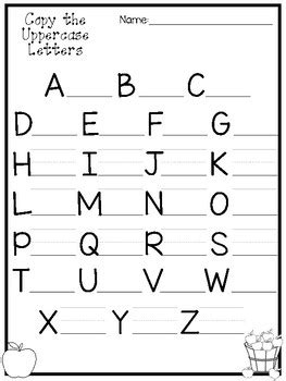 fall apple alphabet worksheets preschool kindergarten alphabet phonics