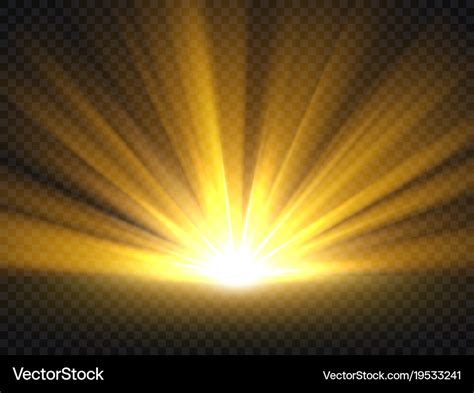Abstract Golden Bright Light Gold Shine Burst Vector Image