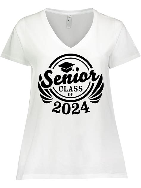 Inktastic Senior Class Of 2024 In Black With Graduation Cap Womens