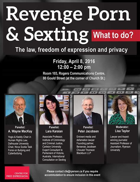 Revenge Porn And Sexting Panel At Ryerson Institute Of Criminology