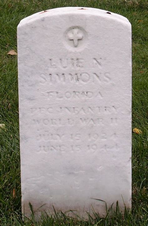 116th Infantry Regiment Roll Of Honor Pfc Luie Nelson Simmons