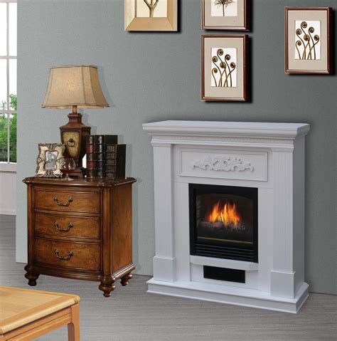 Bold Flame 38 Inch Wallcorner Electric Fireplace Heater In White