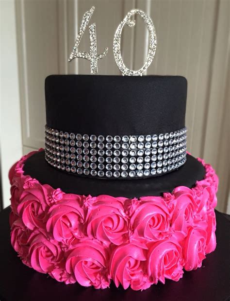 Download the free birthday printables to use for a celebration of your own. 40th Birthday Cake | Pink birthday cakes, 40th birthday decorations, 40th birthday for women