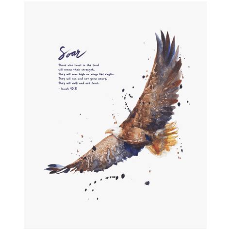 Soar On Wings Like Eagles Isaiah 40 31⁣⁣ Scripture Art Print