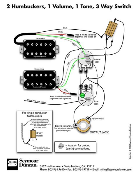 Neck single coil+ bridge single coli, 4. Guitar Wiring Diagram 2 Humbucker 1 Volume 1 Tone | Wiring Diagram