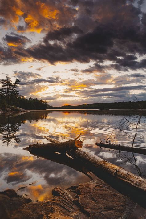 Interesting Photo Of The Day Sunset Over David Lake Canada