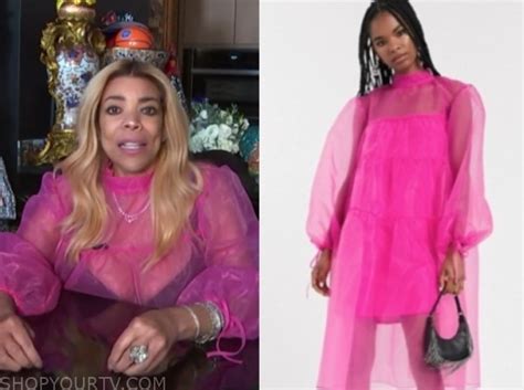 Wendy Williams The Wendy Williams Show Hot Pink Sheer Dress Fashion