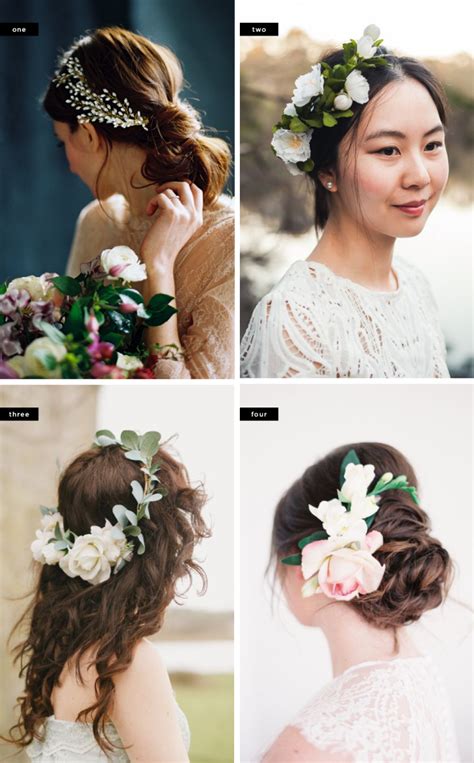 4 gorgeous ways to wear flowers in your bridal hair without looking like a hippie verily