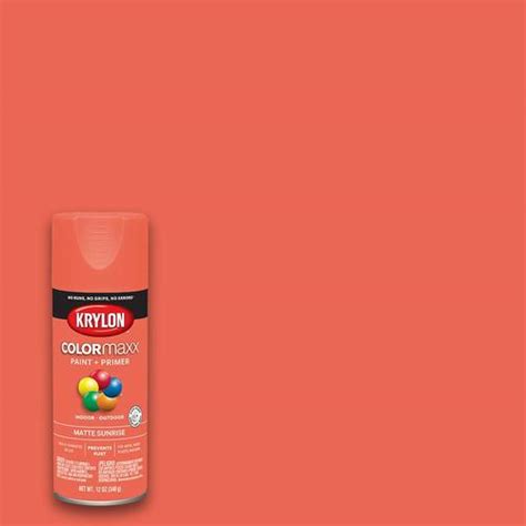 Krylon Colormaxx Matte Sunrise Spray Paint And Primer In One Actual