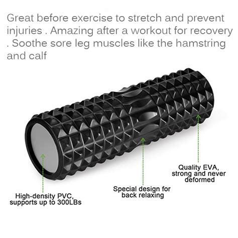 4 In 1 Hollow Core Foam Roller Set Massage Stick Fascia Spiky Balls Yoga Muscle Massager Relaxer