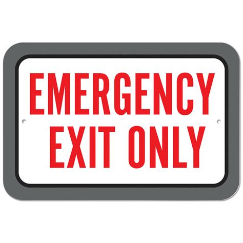 Plastic Sign Emergency Exit Only Ebay