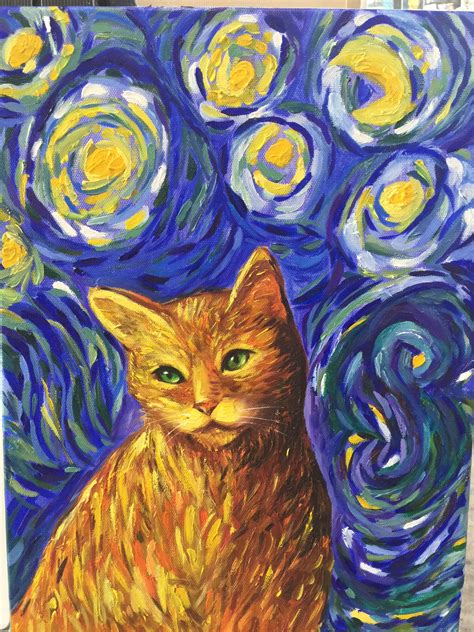 Van Goghs Cat Painting Art Van Gogh