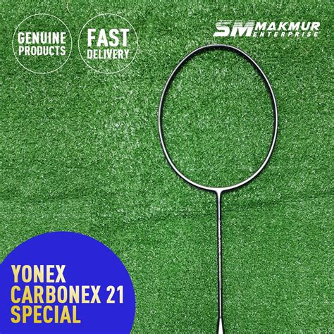 At impact, elastic ti resists deformation, stretching then recovering its shape quickly to launch accurate shots with the full energy of the swing.  Genuine Products  YONEX Badminton Racket CARBONEX 21 ...