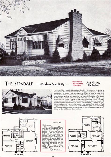 The Ferndale Kit House Floor Plan Made By The Aladdin Company In Bay