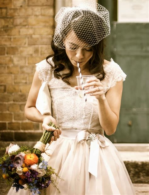 Todays Gorgeous Vintage Bride Sophie In A 1950s Style Wedding Dress