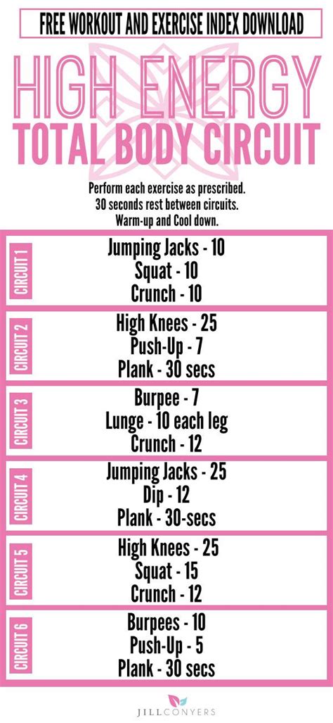 High Energy Total Body Circuit Workout Jill Conyers