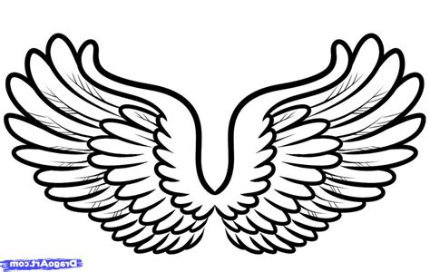 Simple Angel Wing Drawings Free Download On Clipartmag