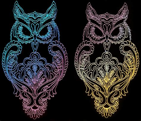 Owl blend free embroidery design