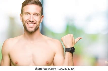 Handsome Shirtless Man Showing Nude Chest Stock Photo Shutterstock