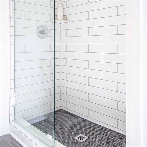 Classic Tile For A Walk In Shower Renovation The Home Depot