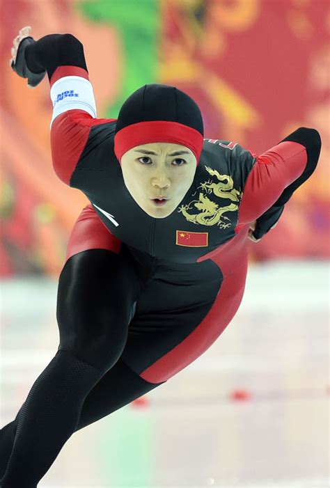 China S Wang Beixing Competes In The Women S 500m Speed Skating Event