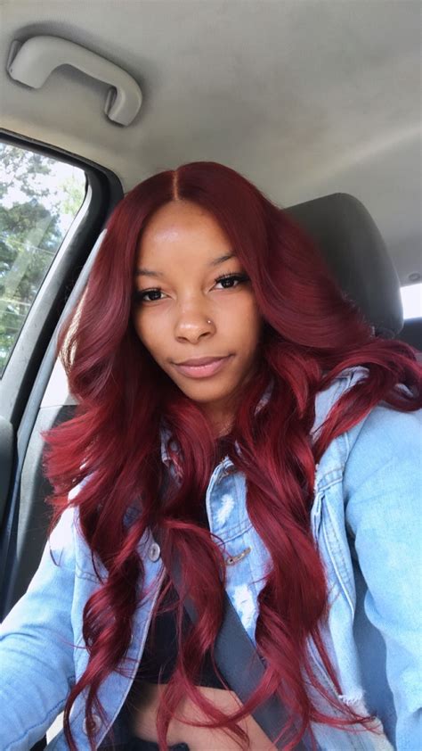 Burgundy Sew In Color Red Weave Hairstyles Feed In Braids Hairstyles