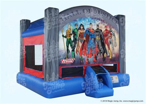 Justice League Bounce House 15 Bouncer Inflatable Moonwalk Magic Jump Inc