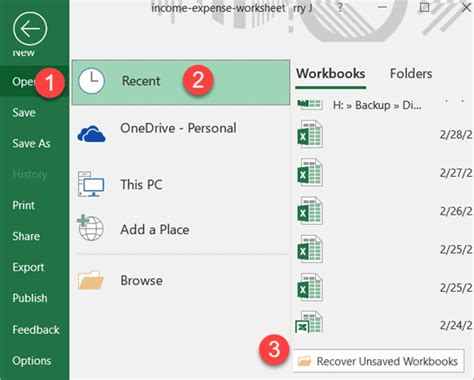 How To Recover Unsaved Or Deleted Excel File