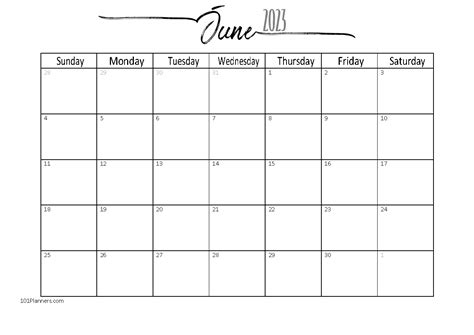 Editable June 2023 Calendar Template Pelajaran