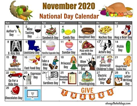 National Day Monthly Calendar 2021 National Day Calendar National
