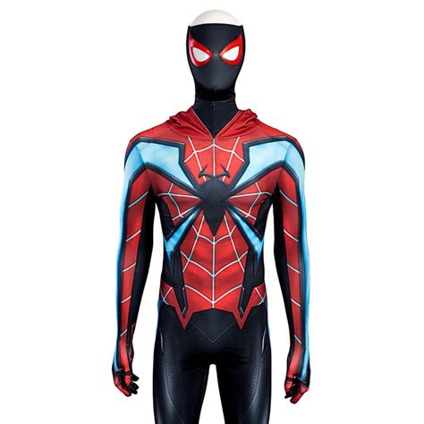 Hallowcos Spider Man 2 Miles Morales Evolved Suit Cosplay Costume Ps5