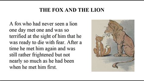 The Fox And The Lion Audiobook With Text Aesops Fables Learn