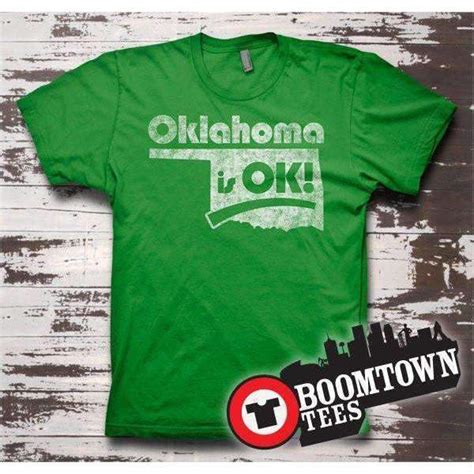 Oklahoma Is Ok Souvenir T Shirt Tee Boomtown Tees