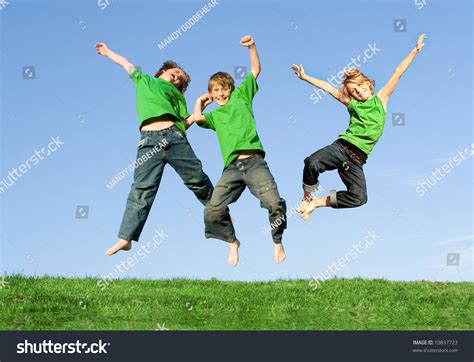 Happy Kids Jumping For Joy Stock Photo 10837723 Shutterstock