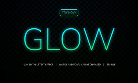 Text Effect Glow In The Dark Graphic By Be Young · Creative Fabrica