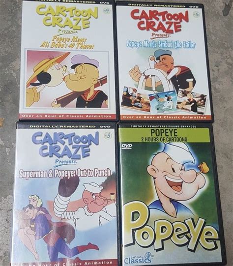 The character first appeared in the daily king features comic strip thimble theatre on january 17, 1919. Lot of 4 Popeye the Sailor Man Cartoons DVD Olive Oil ...