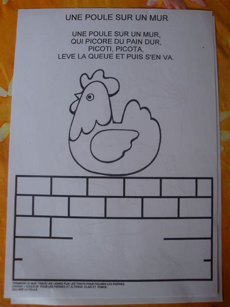 la poule de Pâques une poule sur un mur